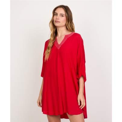 Designer Thread Worked Red Kaftan