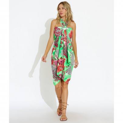 Paisley Print Pareo with Buckle